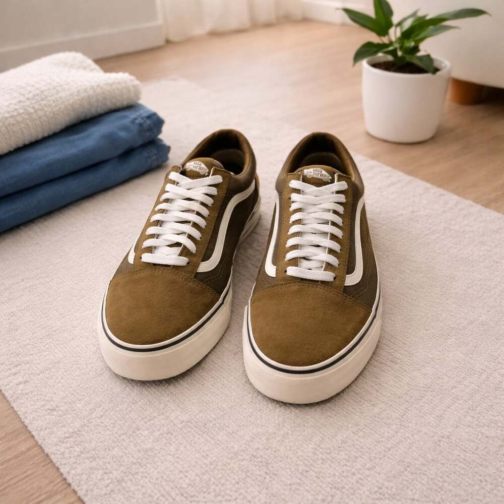 Vans Old Skool Brown Olive Suede Canvas Sneakers Men’s Size 10 WTAPS
